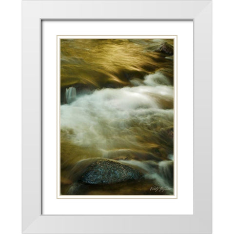 Soothing Waters VIII White Modern Wood Framed Art Print with Double Matting by Geyman, Vitaly