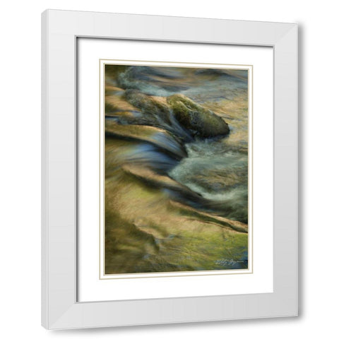Soothing Waters XI White Modern Wood Framed Art Print with Double Matting by Geyman, Vitaly