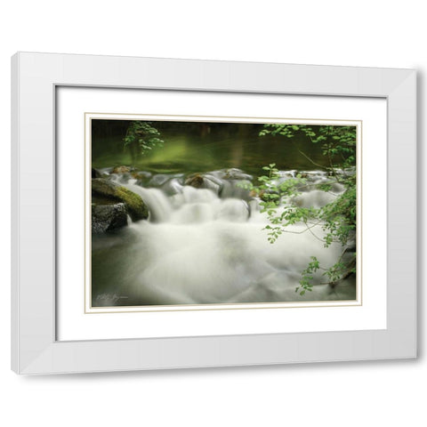 Soothing Waters XII White Modern Wood Framed Art Print with Double Matting by Geyman, Vitaly