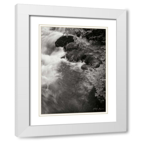 Flowing Waters II White Modern Wood Framed Art Print with Double Matting by Geyman, Vitaly