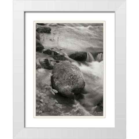 Flowing Waters VI White Modern Wood Framed Art Print with Double Matting by Geyman, Vitaly