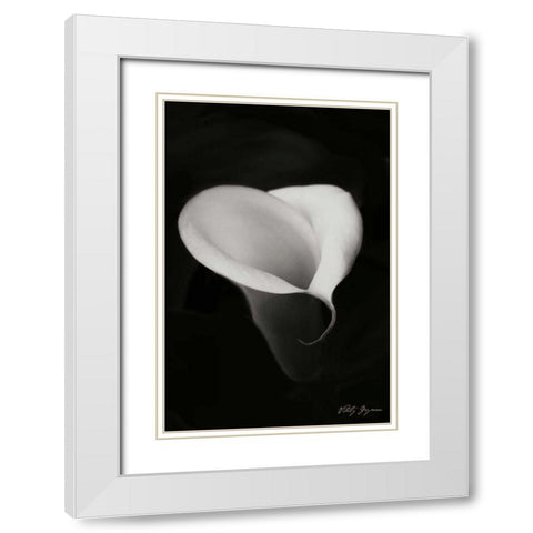 Calla Lily I White Modern Wood Framed Art Print with Double Matting by Geyman, Vitaly