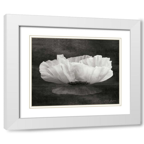 Poppy Mirage White Modern Wood Framed Art Print with Double Matting by Geyman, Vitaly