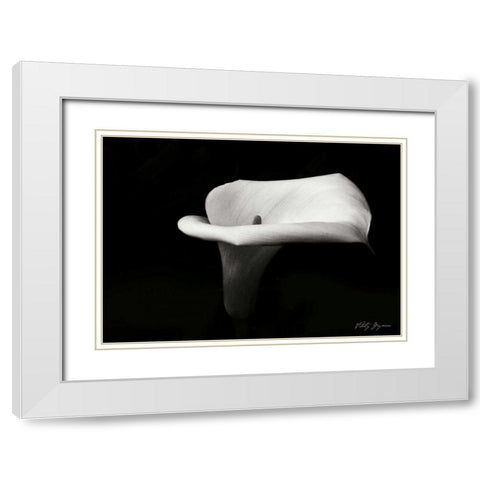 Calla Lily III White Modern Wood Framed Art Print with Double Matting by Geyman, Vitaly