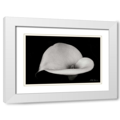 Calla Lily IV White Modern Wood Framed Art Print with Double Matting by Geyman, Vitaly