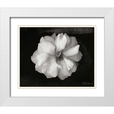 Wild Rose White Modern Wood Framed Art Print with Double Matting by Geyman, Vitaly
