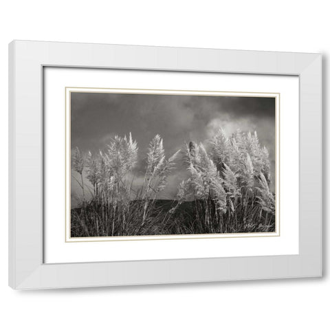White Towers II BandW White Modern Wood Framed Art Print with Double Matting by Geyman, Vitaly