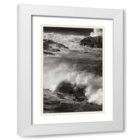 Ocean Fury III White Modern Wood Framed Art Print with Double Matting by Geyman, Vitaly