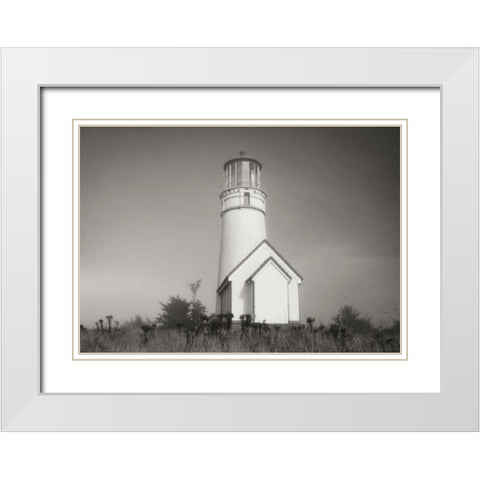 Misty Lighthouse IV White Modern Wood Framed Art Print with Double Matting by Geyman, Vitaly