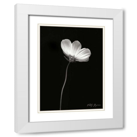 Ballet Flower II BandW White Modern Wood Framed Art Print with Double Matting by Geyman, Vitaly