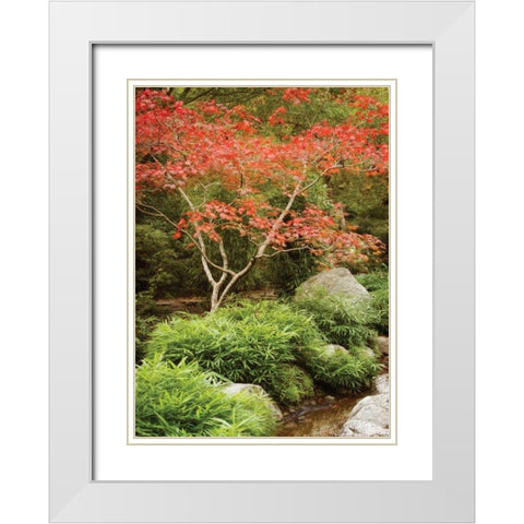 Japanese Park I White Modern Wood Framed Art Print with Double Matting by Geyman, Vitaly