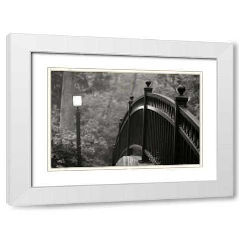 Bridge of Light I BandW White Modern Wood Framed Art Print with Double Matting by Geyman, Vitaly