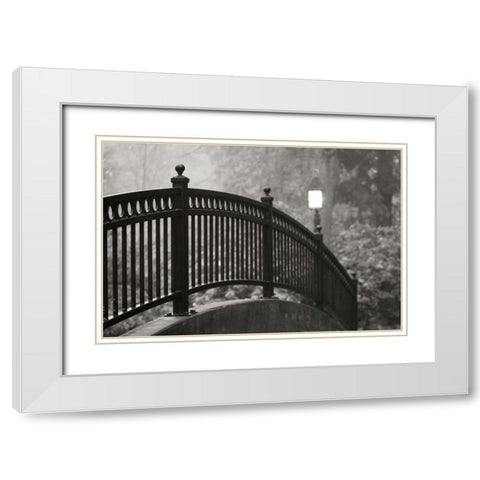 Bridge of Light II BandW White Modern Wood Framed Art Print with Double Matting by Geyman, Vitaly