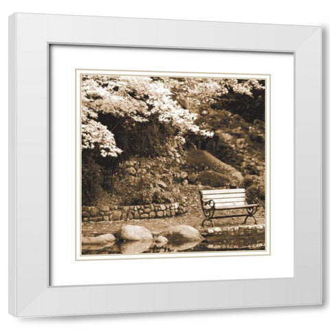 Autumn Trio I White Modern Wood Framed Art Print with Double Matting by Geyman, Vitaly