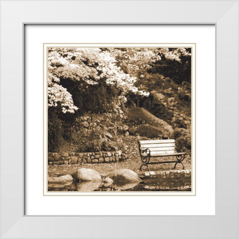 Autumn Trio I White Modern Wood Framed Art Print with Double Matting by Geyman, Vitaly