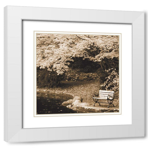 Autumn Trio II White Modern Wood Framed Art Print with Double Matting by Geyman, Vitaly