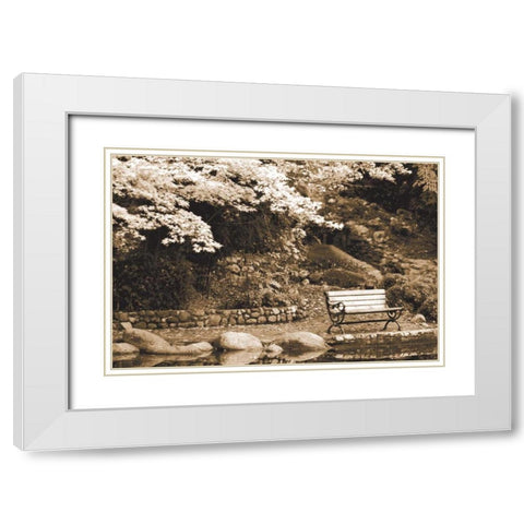 Autumn Trio I White Modern Wood Framed Art Print with Double Matting by Geyman, Vitaly