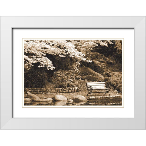 Autumn Trio I White Modern Wood Framed Art Print with Double Matting by Geyman, Vitaly