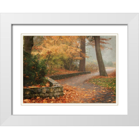 Autumn Paradise IV White Modern Wood Framed Art Print with Double Matting by Geyman, Vitaly