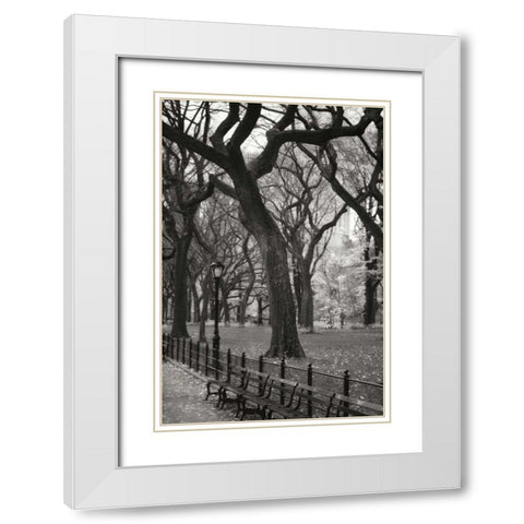 Central Park Dancers II White Modern Wood Framed Art Print with Double Matting by Vitaly, Geyman