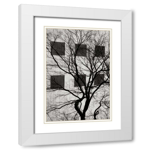 Cityscape I White Modern Wood Framed Art Print with Double Matting by Vitaly, Geyman