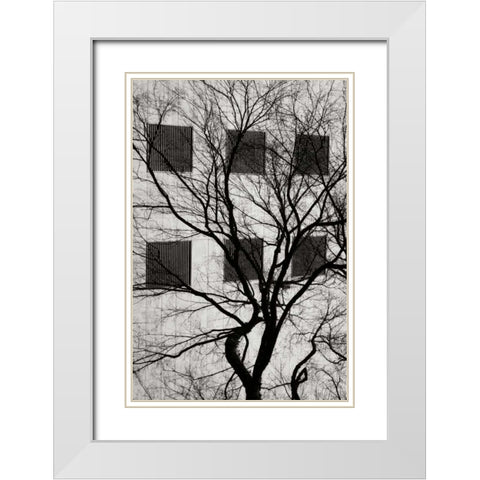Cityscape I White Modern Wood Framed Art Print with Double Matting by Vitaly, Geyman