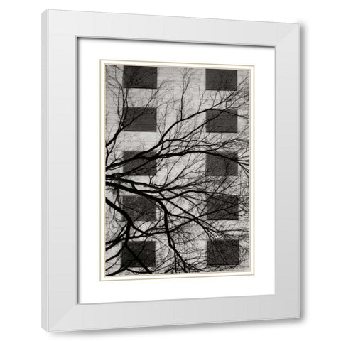 Cityscape II White Modern Wood Framed Art Print with Double Matting by Vitaly, Geyman