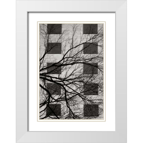 Cityscape II White Modern Wood Framed Art Print with Double Matting by Vitaly, Geyman