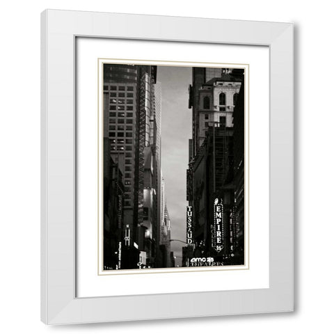 Manhatten Sky White Modern Wood Framed Art Print with Double Matting by Vitaly, Geyman