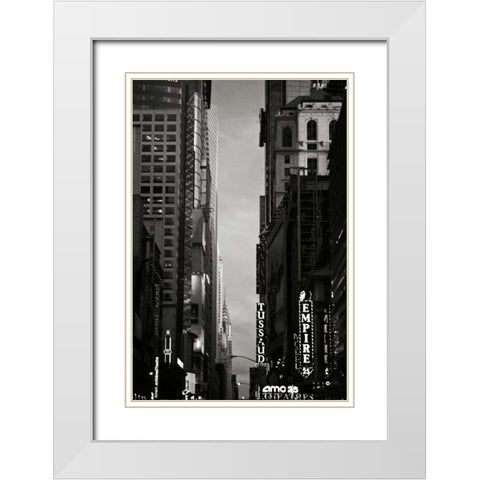 Manhatten Sky White Modern Wood Framed Art Print with Double Matting by Vitaly, Geyman