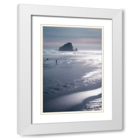 Seashore Serenity II White Modern Wood Framed Art Print with Double Matting by Geyman, Vitaly