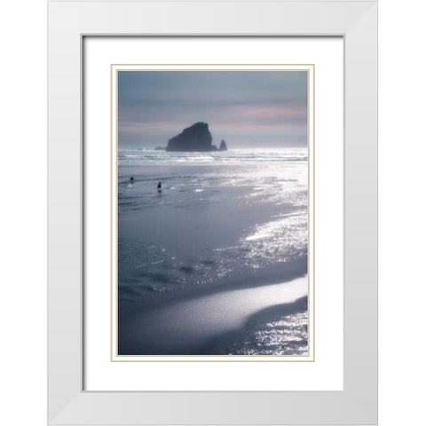 Seashore Serenity II White Modern Wood Framed Art Print with Double Matting by Geyman, Vitaly