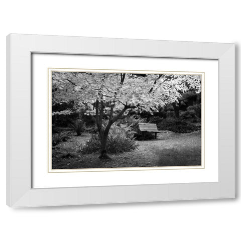 Contemplation I B and W White Modern Wood Framed Art Print with Double Matting by Geyman, Vitaly