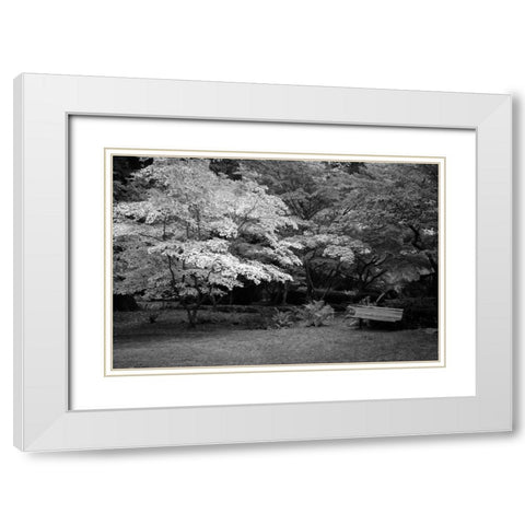 Contemplation II B and W White Modern Wood Framed Art Print with Double Matting by Geyman, Vitaly