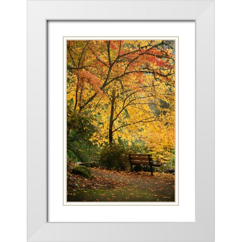Fall Abundance I White Modern Wood Framed Art Print with Double Matting by Geyman, Vitaly
