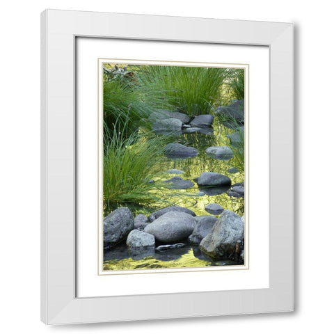 Lucious Falls I White Modern Wood Framed Art Print with Double Matting by Geyman, Vitaly