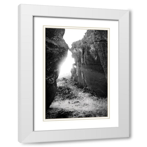 Lava Rocks White Modern Wood Framed Art Print with Double Matting by Geyman, Vitaly