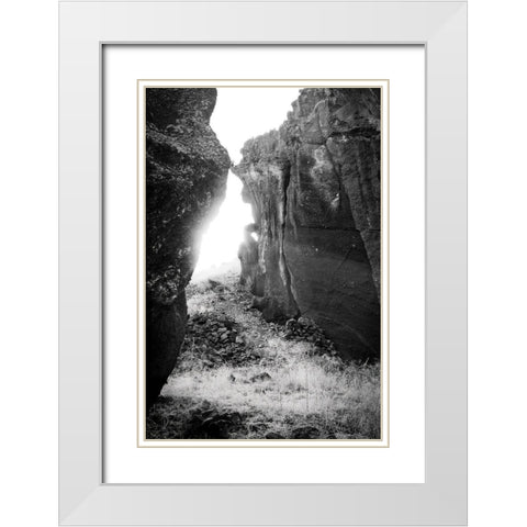 Lava Rocks White Modern Wood Framed Art Print with Double Matting by Geyman, Vitaly