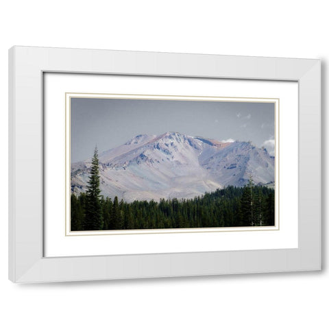 Shasta Majesty I White Modern Wood Framed Art Print with Double Matting by Geyman, Vitaly