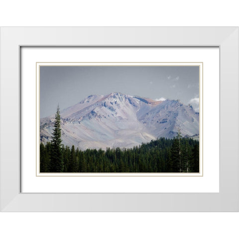Shasta Majesty I White Modern Wood Framed Art Print with Double Matting by Geyman, Vitaly