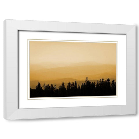 Shasta Silence I White Modern Wood Framed Art Print with Double Matting by Geyman, Vitaly