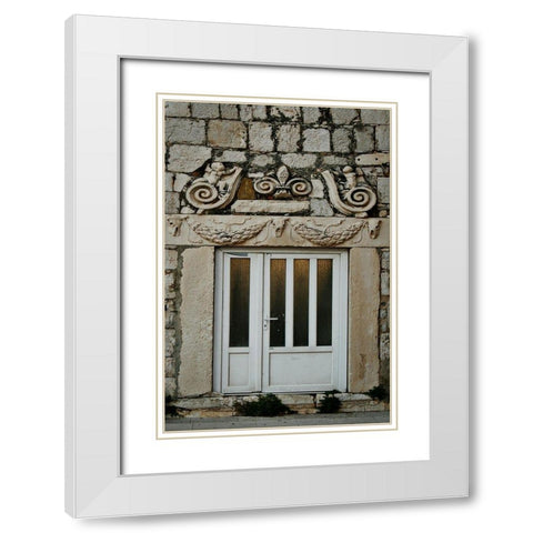 Croatia Door II White Modern Wood Framed Art Print with Double Matting by Geyman, Vitaly