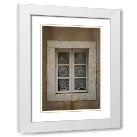 Croatia Window II White Modern Wood Framed Art Print with Double Matting by Geyman, Vitaly