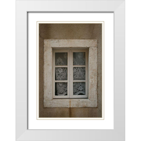 Croatia Window II White Modern Wood Framed Art Print with Double Matting by Geyman, Vitaly