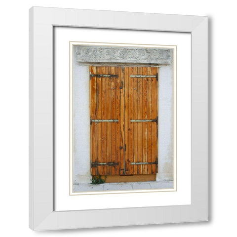 Croatia Door IV White Modern Wood Framed Art Print with Double Matting by Geyman, Vitaly