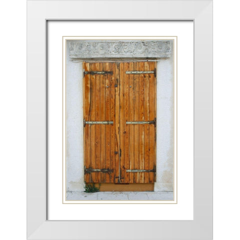 Croatia Door IV White Modern Wood Framed Art Print with Double Matting by Geyman, Vitaly
