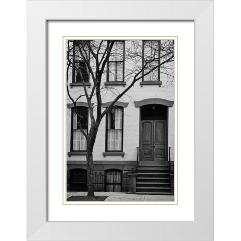 Pure Symmetry I White Modern Wood Framed Art Print with Double Matting by Geyman, Vitaly