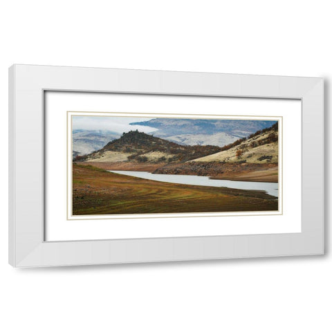 Autumn Paradise I White Modern Wood Framed Art Print with Double Matting by Geyman, Vitaly
