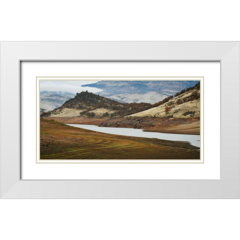 Autumn Paradise I White Modern Wood Framed Art Print with Double Matting by Geyman, Vitaly