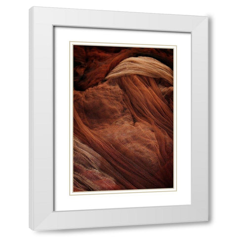 Fish Net Mystery III White Modern Wood Framed Art Print with Double Matting by Geyman, Vitaly